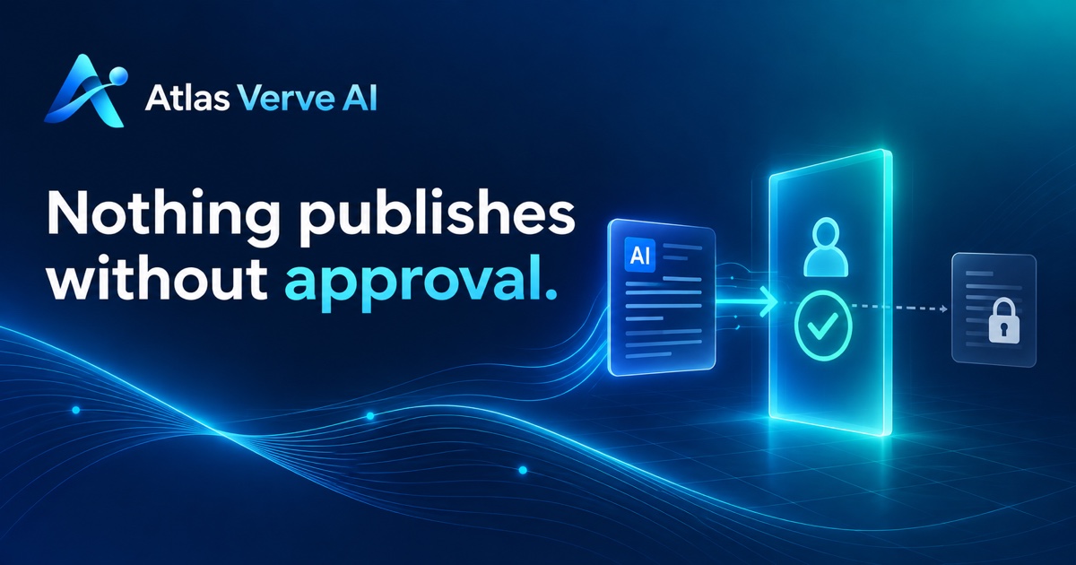 Atlas Verve AI guide cover: Nothing publishes without approval.